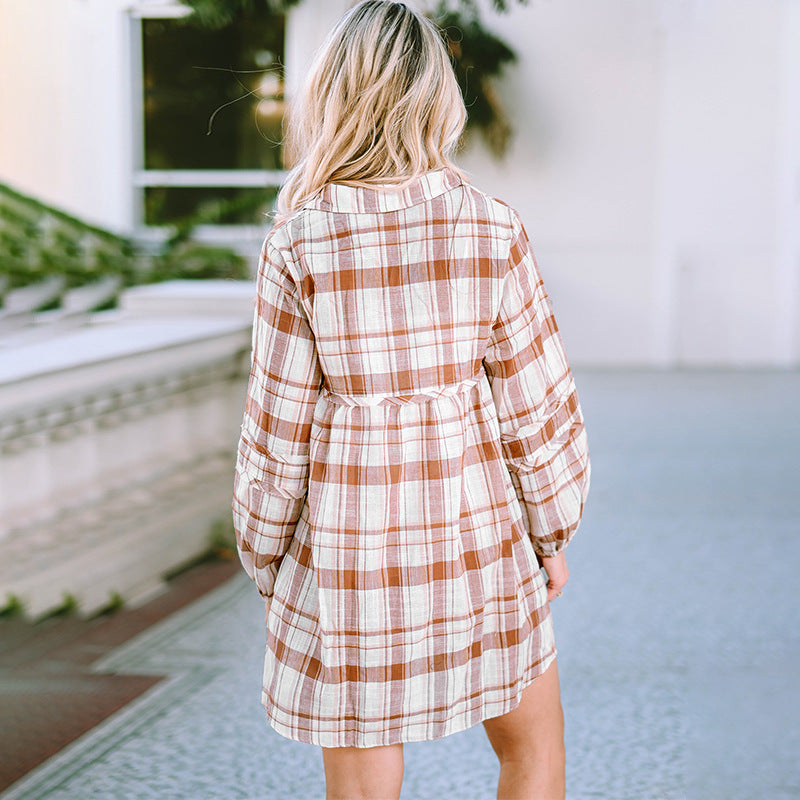 Plaid Long Dress