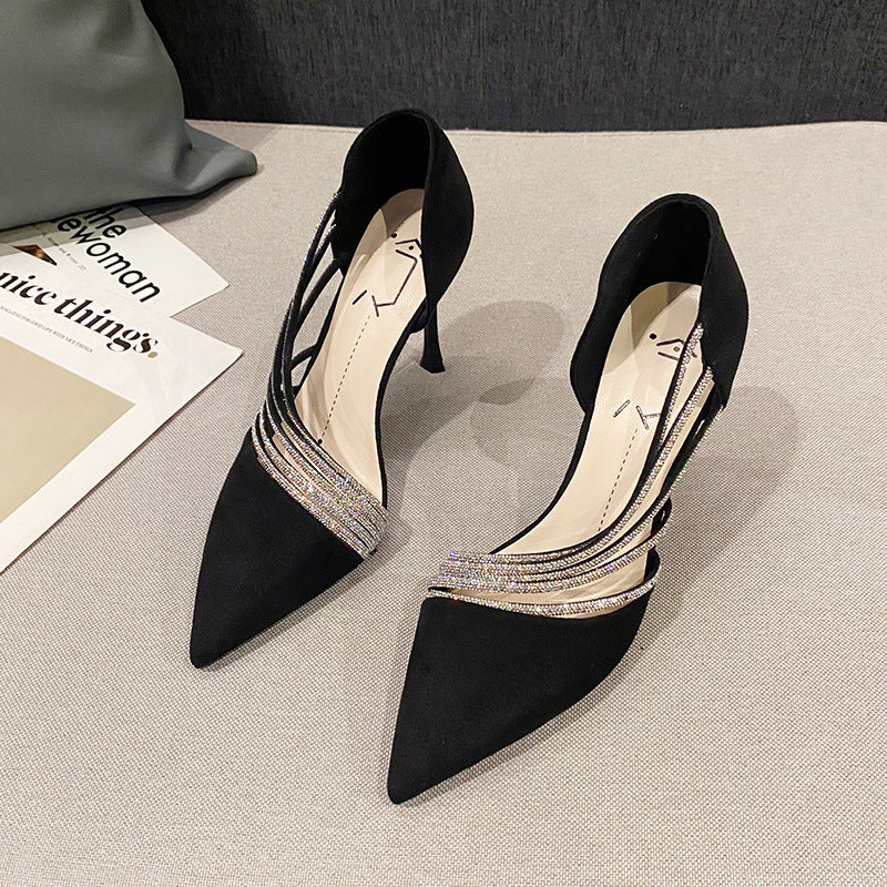 Rhinestone Pointed Heels