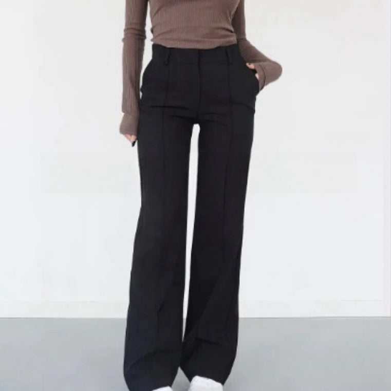 Straight Slim-fit Pants