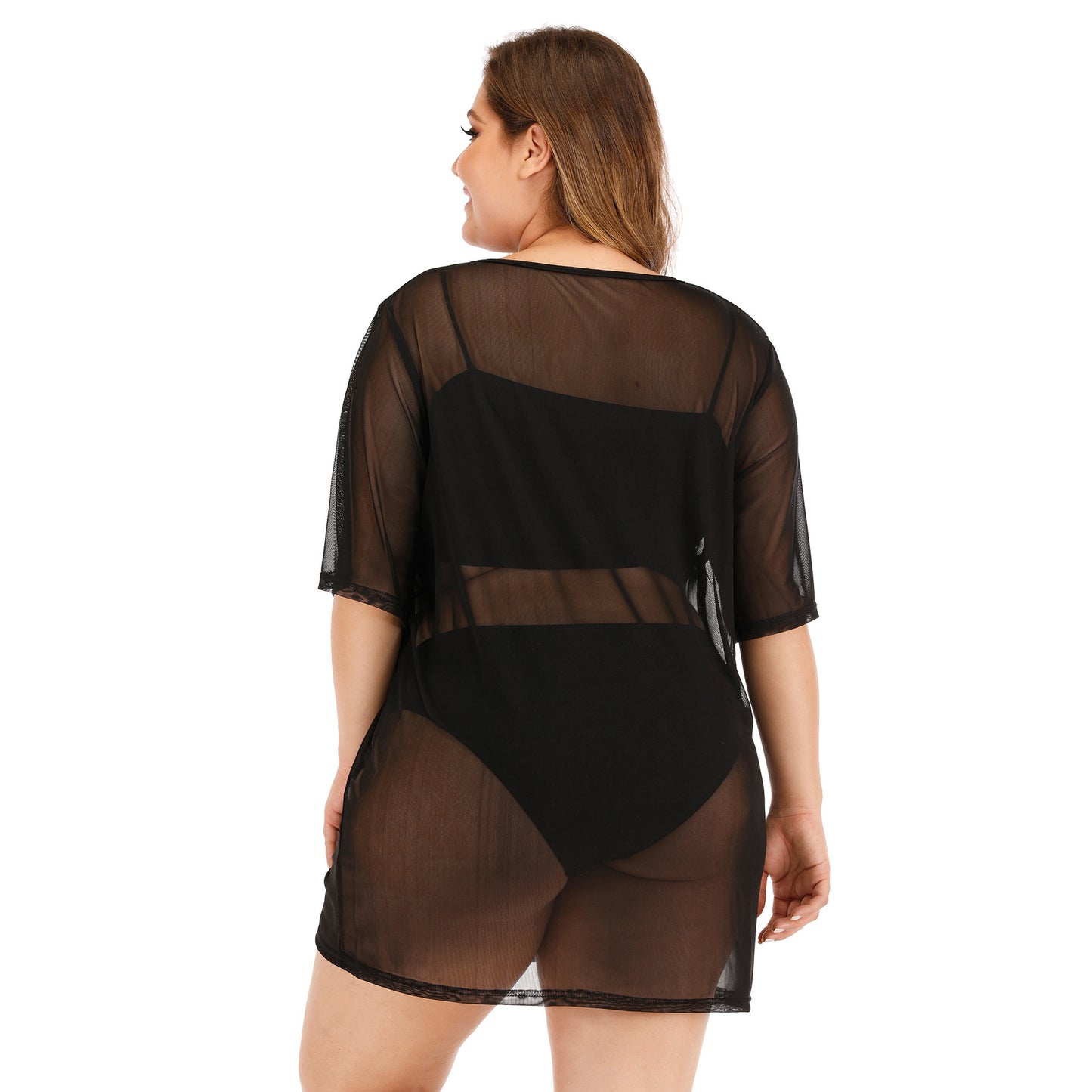 Women's Sheer Mesh Cover Up Dress