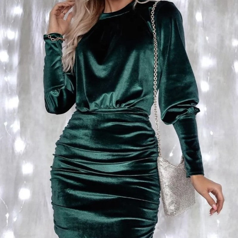 NYE Kiss Long Sleeve Dress