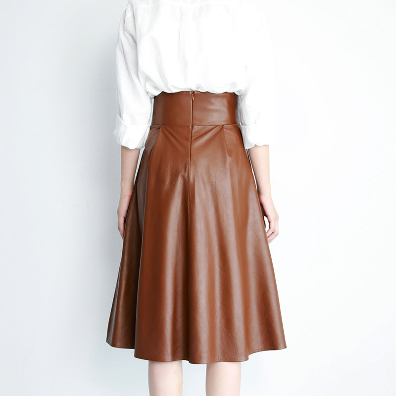 High Waist Slim Mid-length Skirt