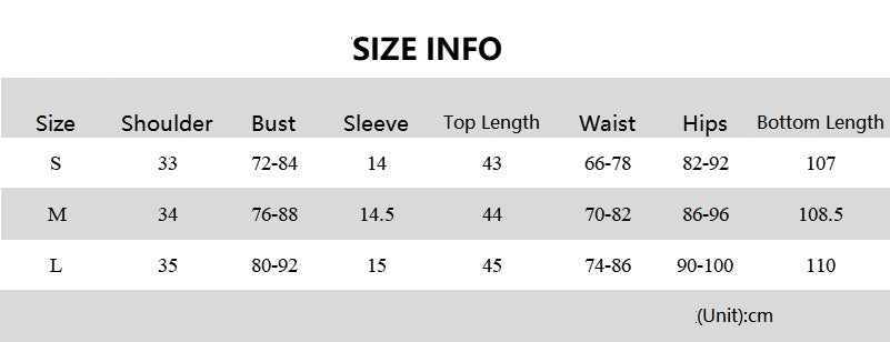 Women's New Round Neck Short Sleeve T-shirt Slim Fit Hip Raise Trousers Two-piece Set