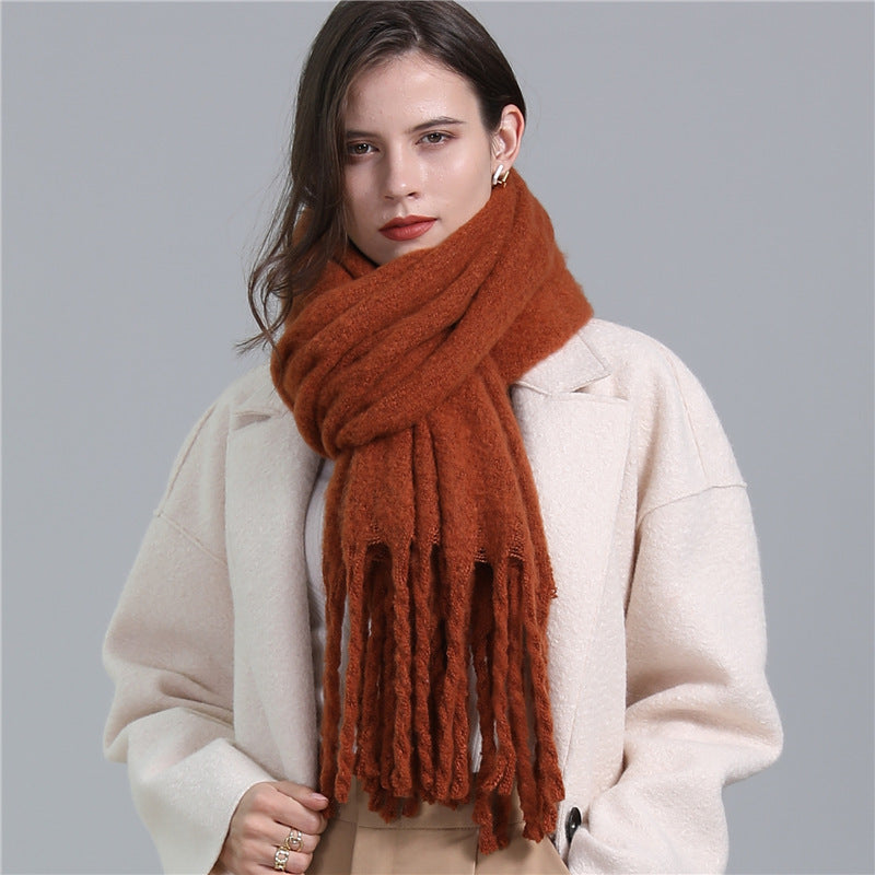 Extended Cashmere-like Solid Color Scarf