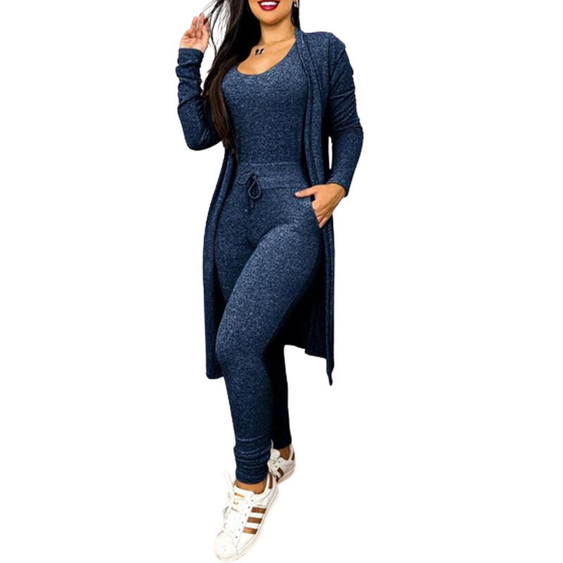 Jumpsuit And Cardigan Set