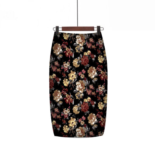 Half-length Floral Skirt