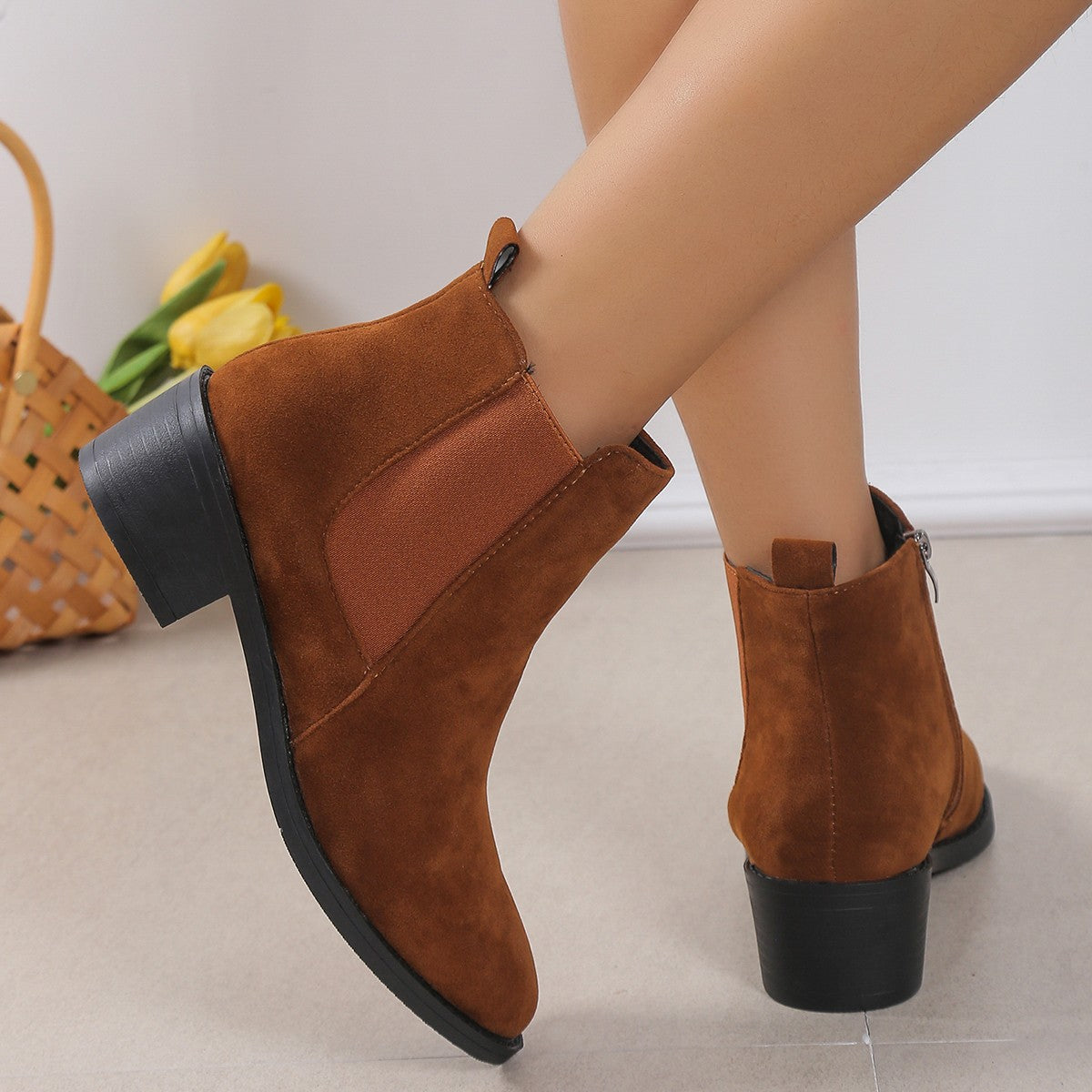 Ankle Boots With Side Zipper