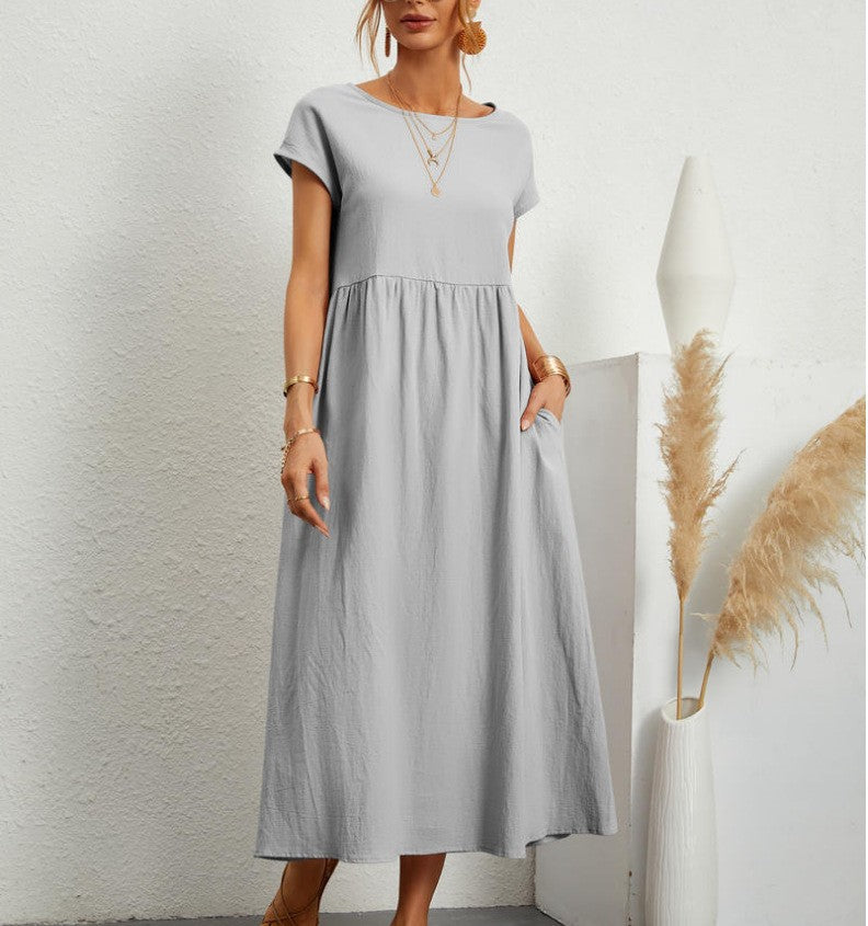 Cotton Linen Pocket Dress