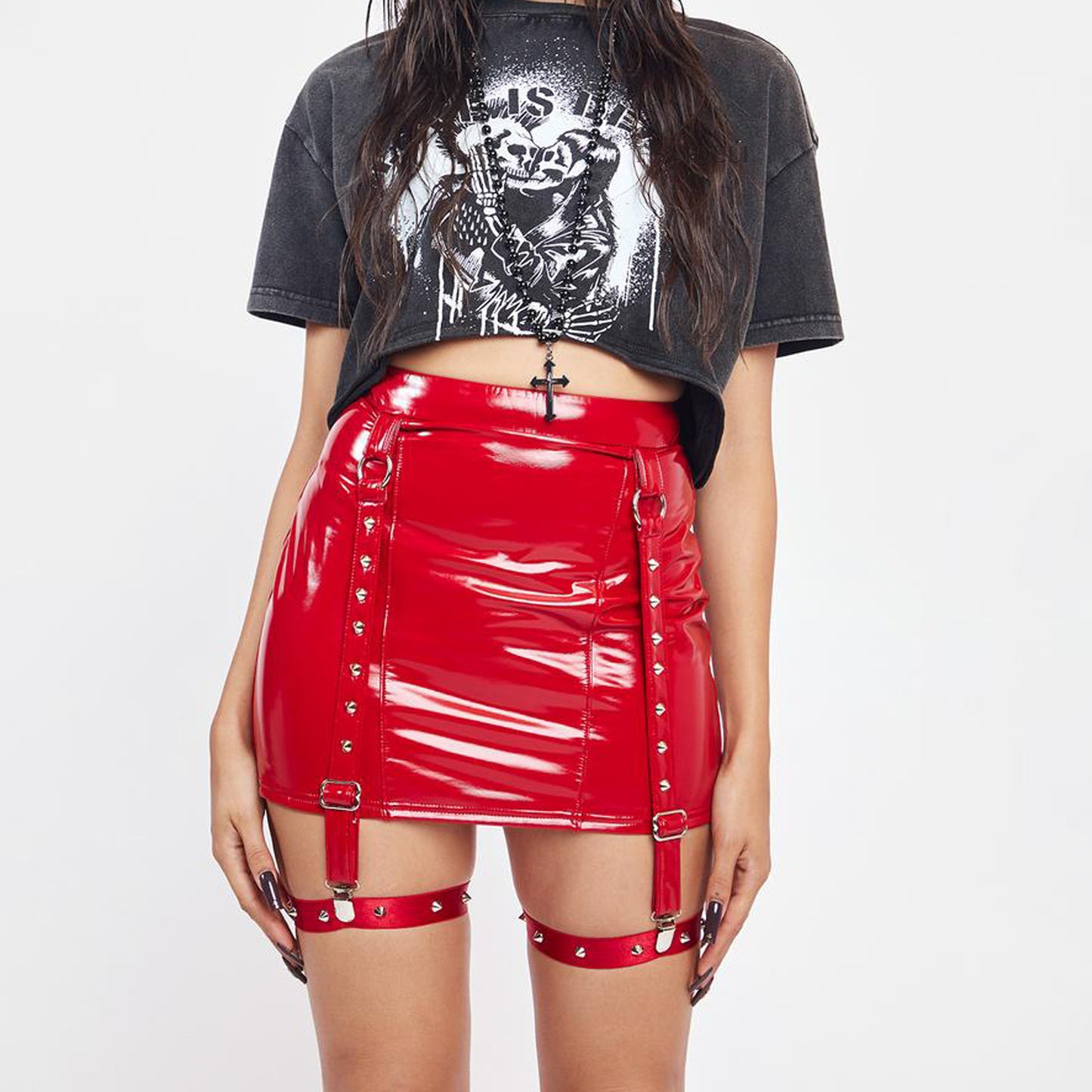 Leather Trendy Skirt