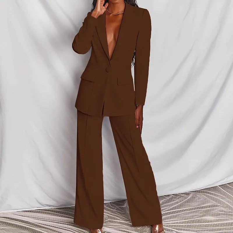 Long Sleeve Trousers Suit