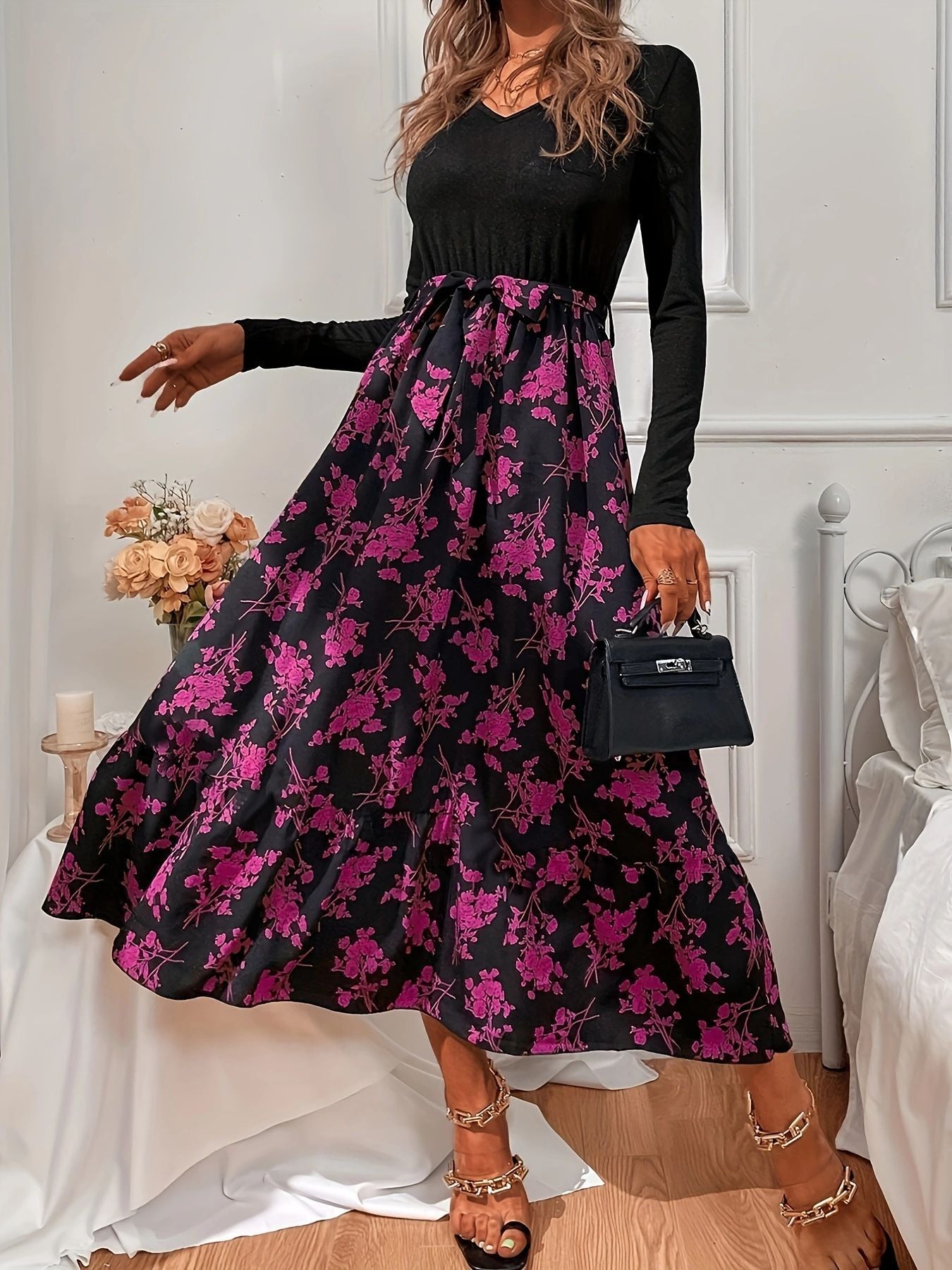 Flounce Floral Dress