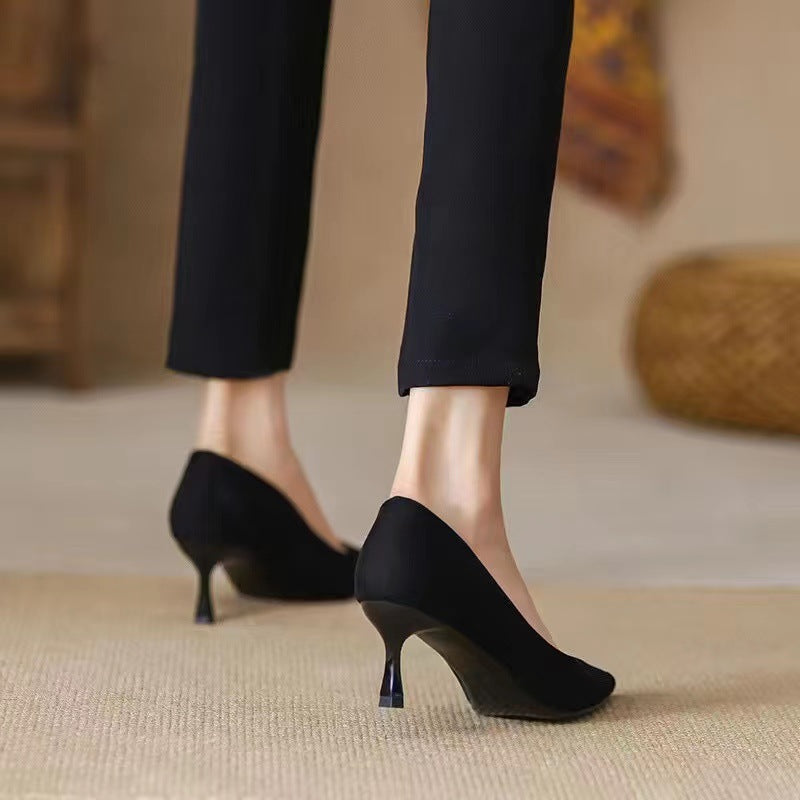 Microfiber Short Heels