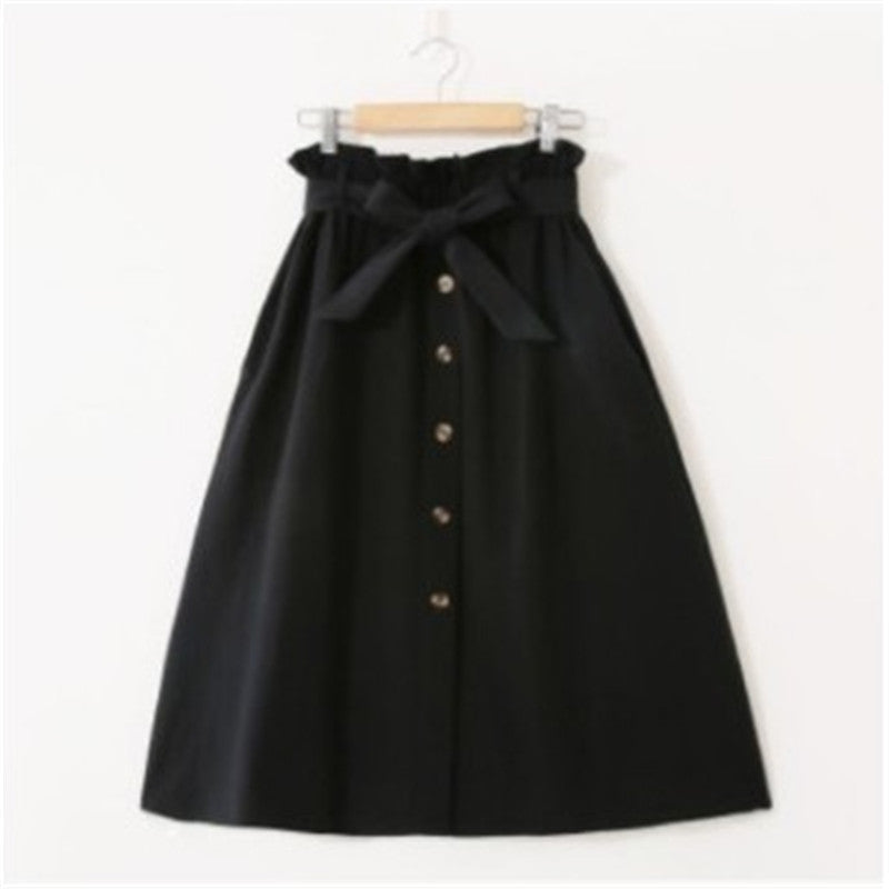 High Waist Pleated Skirt