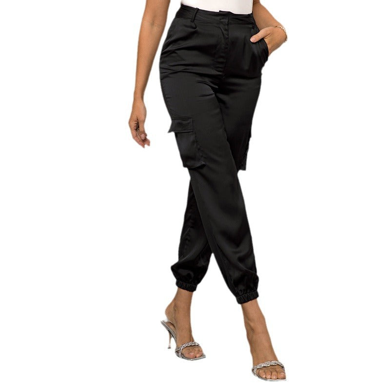 Multi-pocket Straight-leg Trousers