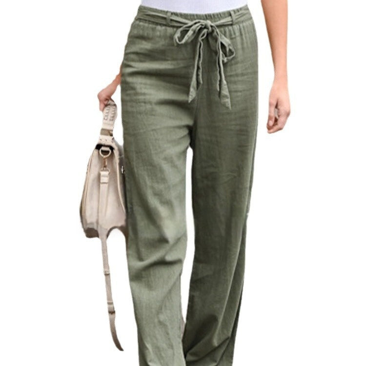 Cotton And Linen Casual Pants