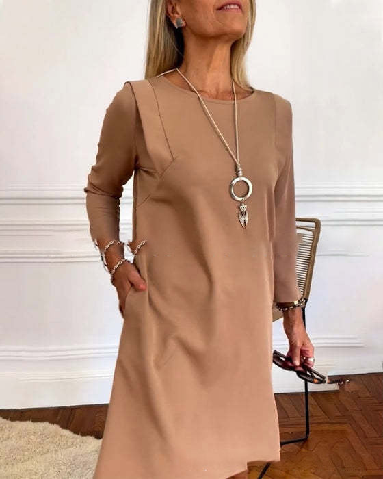 Casual Solid Color Dress