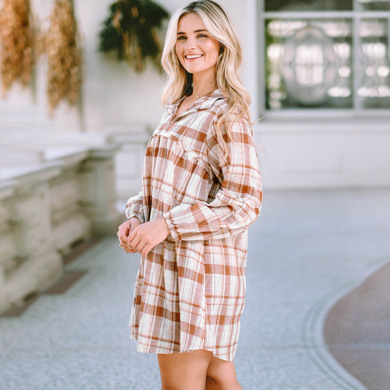 Plaid Long Dress