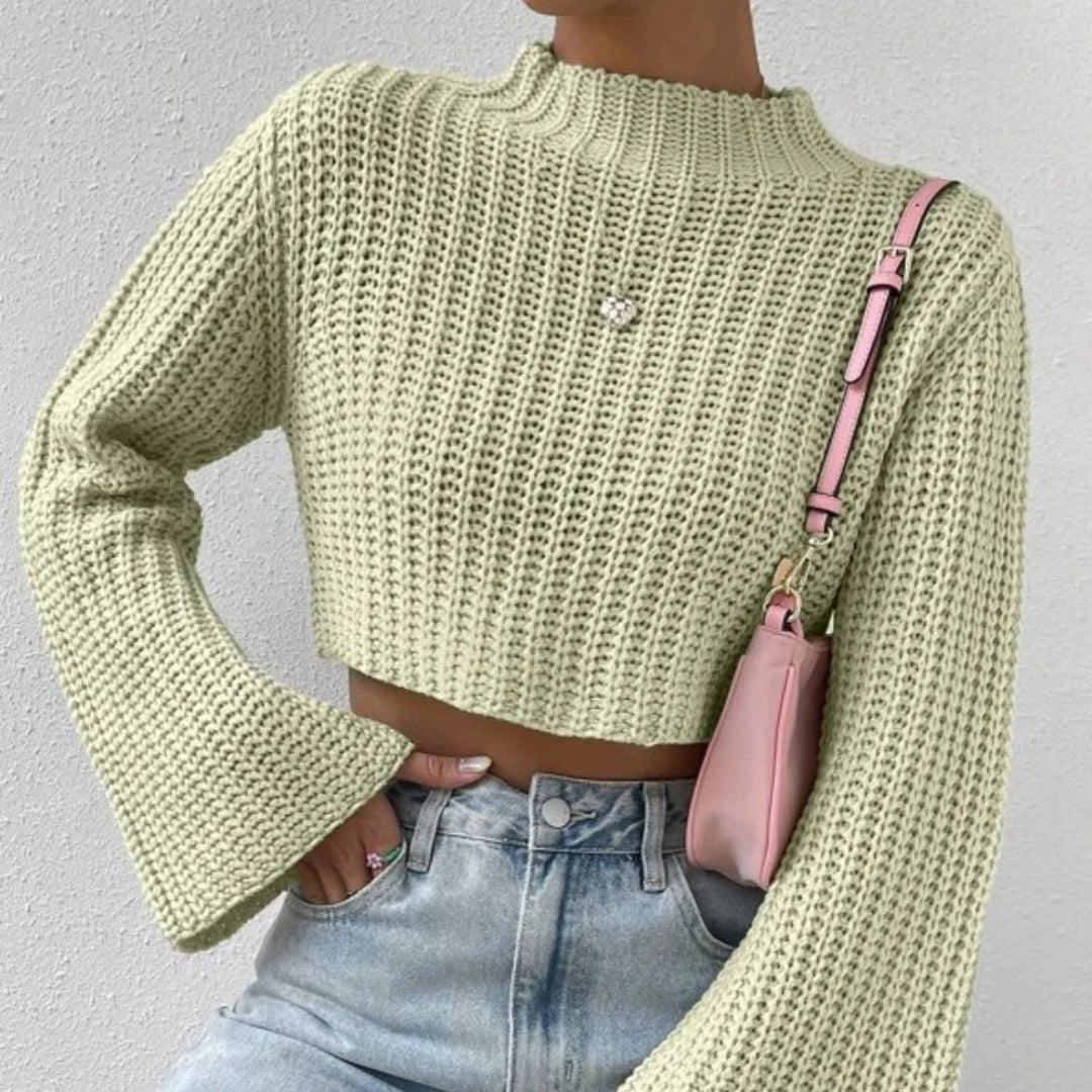 Cropped Knitted Sweater