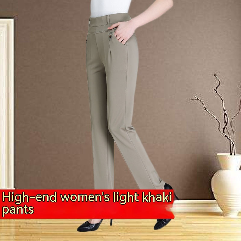 Straight High Waist Trousers