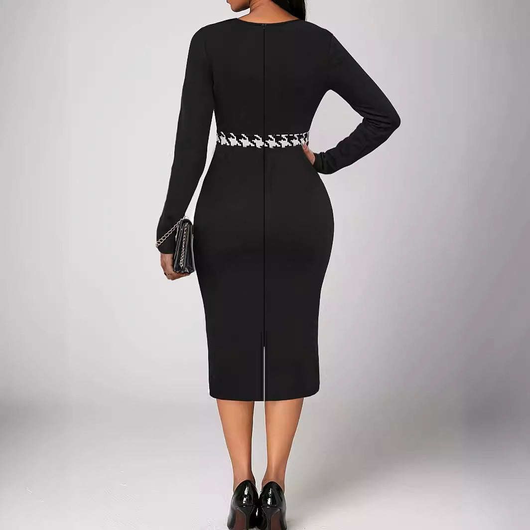 Hounded Long Sleeve Dress