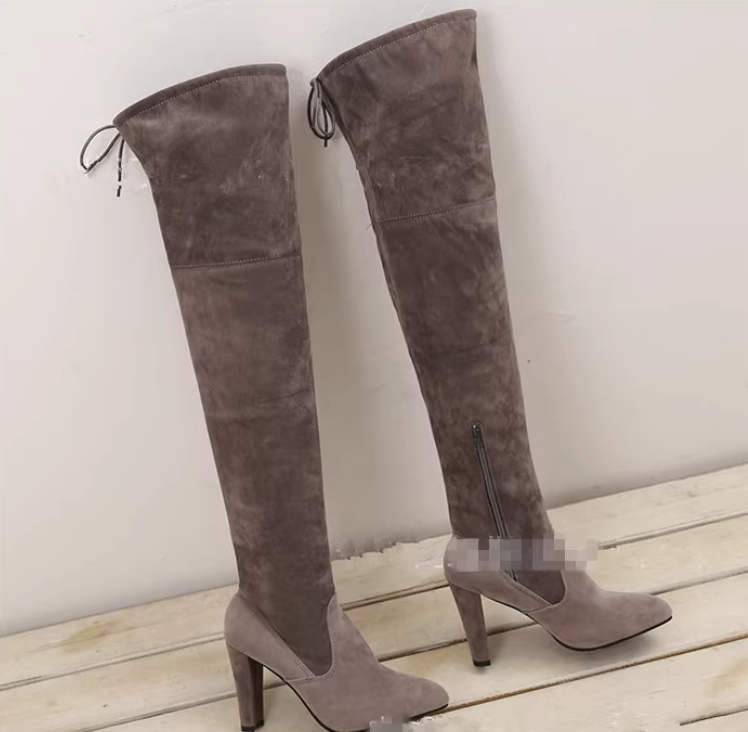 Over-the-knee Pointed Toe High Hell Boots