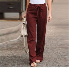 Cotton And Linen Casual Pants