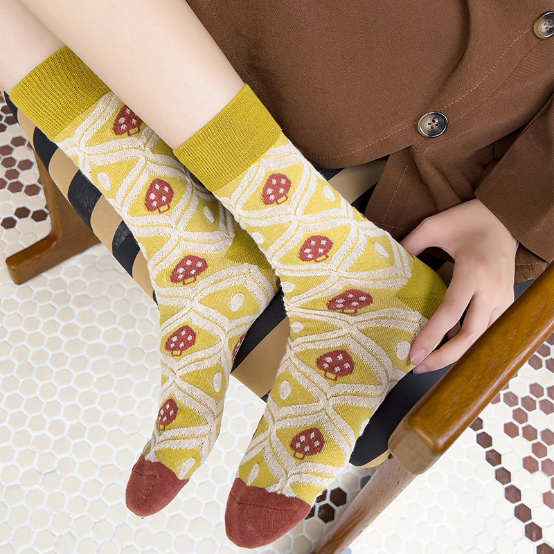 Flower Mushroom Tube Socks