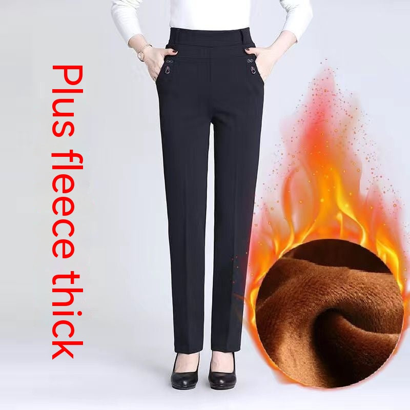 Straight High Waist Trousers