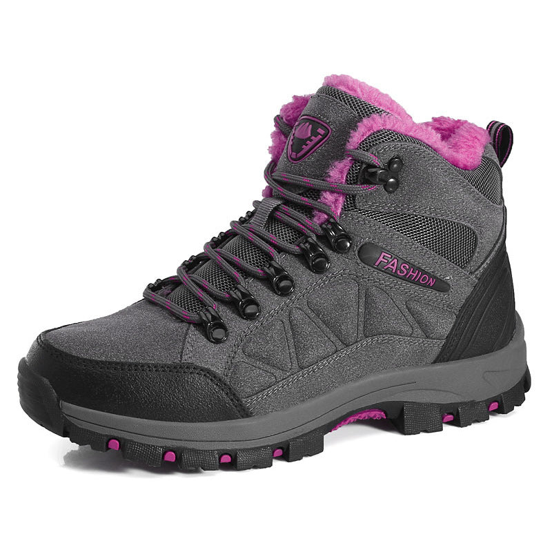 Cowhide Fleece Hiking Shoes