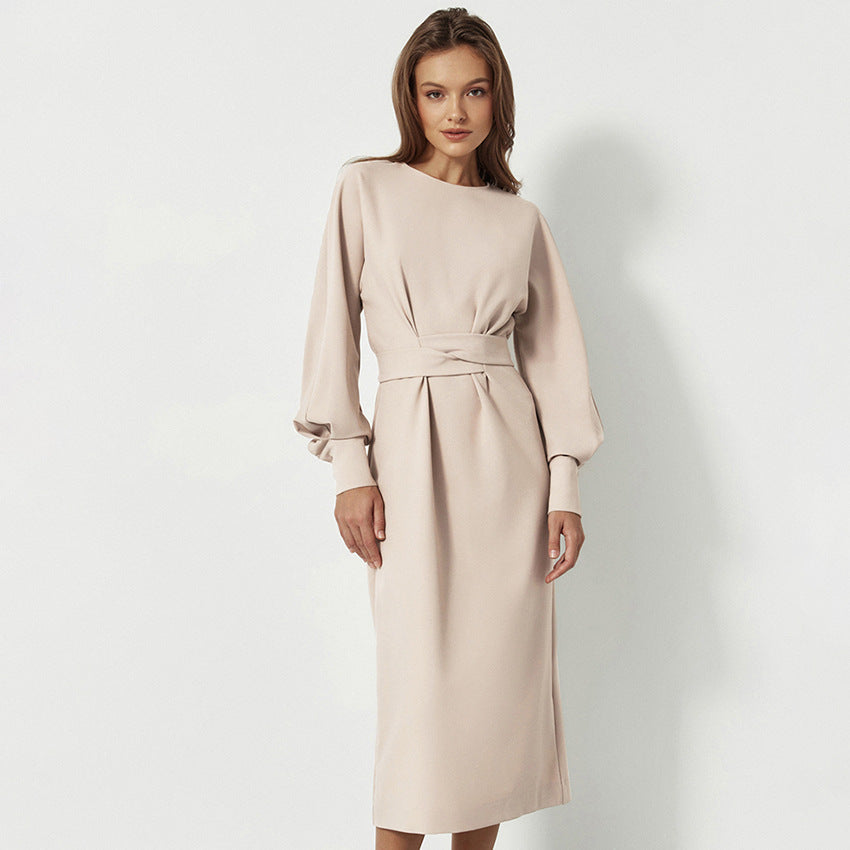 French Lantern Sleeve Dress