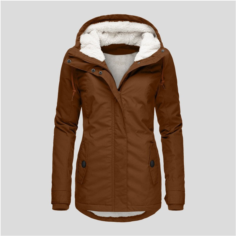 Berber Fleece Casual Hooded Coat