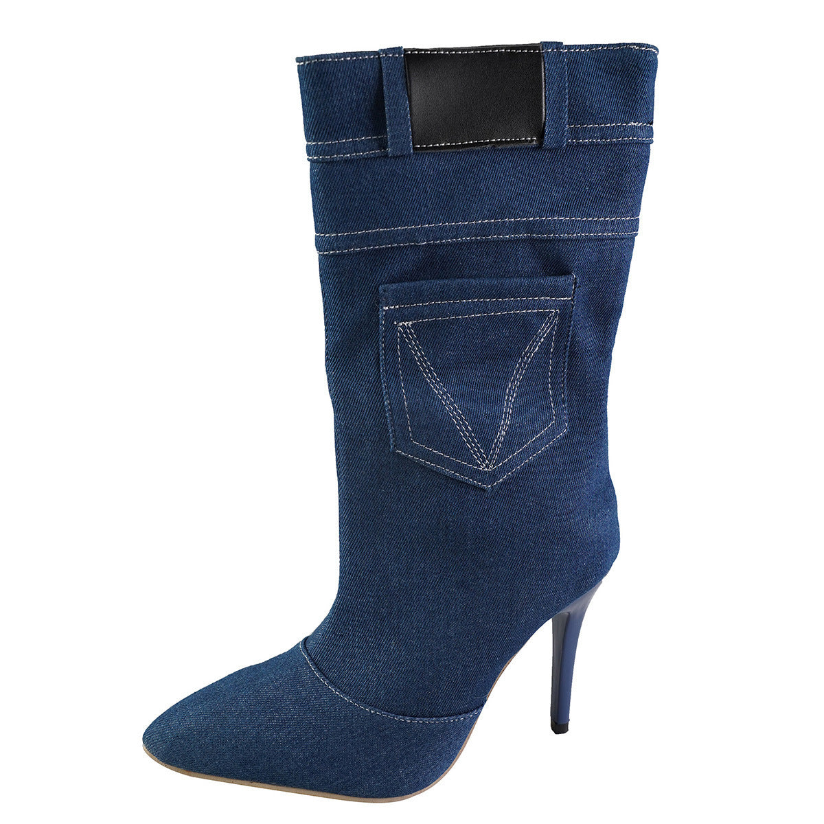 Denim Boots With Pocket Design