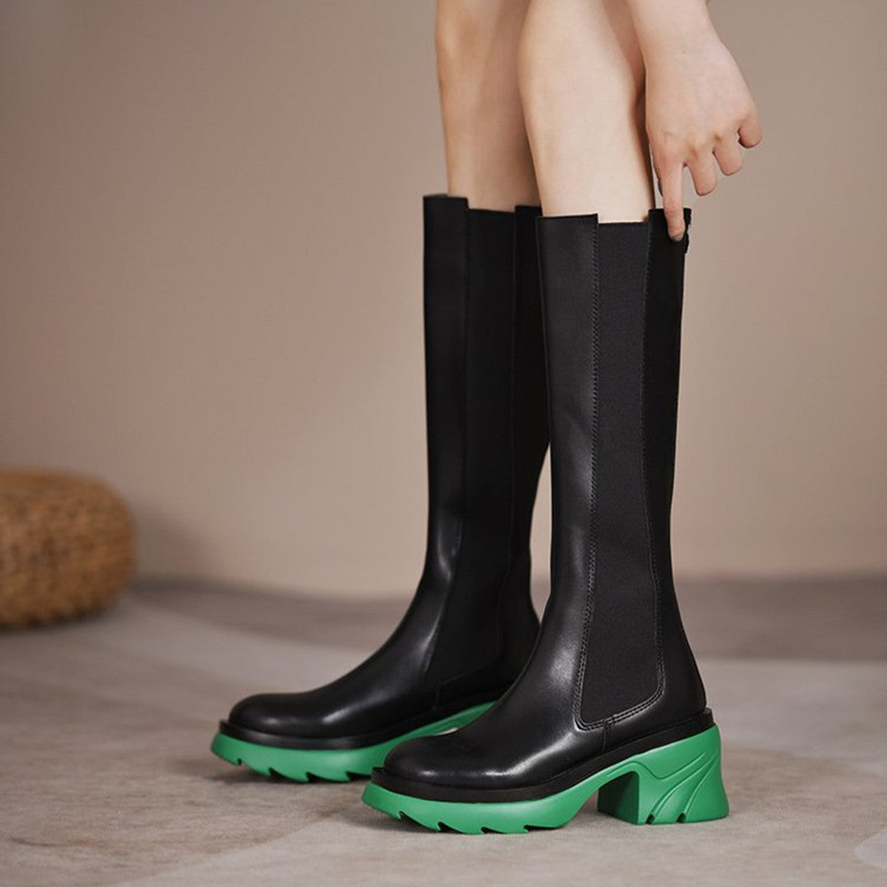 Rain Boots With Color Heel