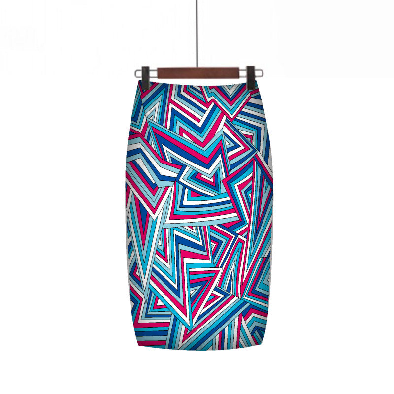 Retro High Waist Midi Skirt