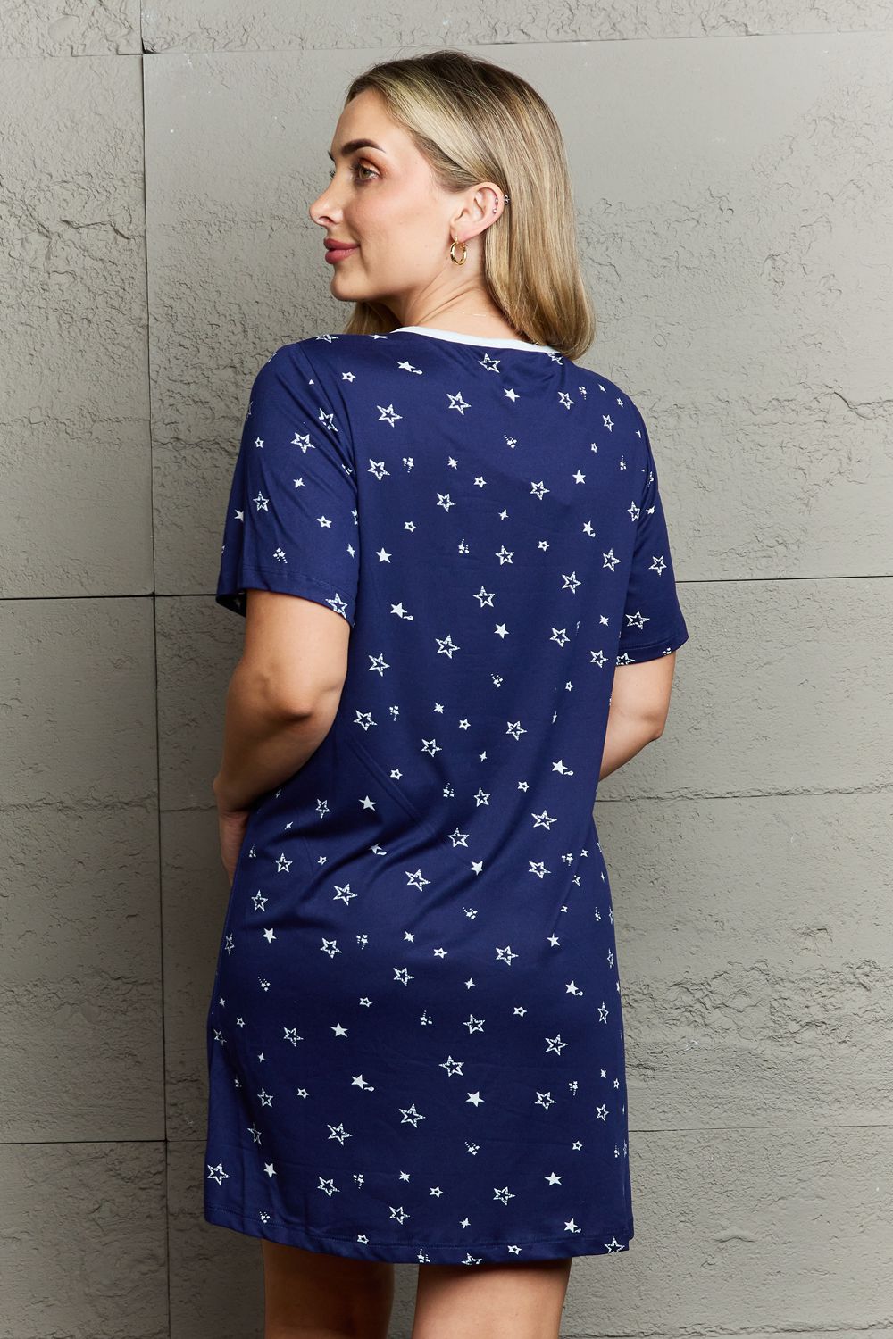 Button Down Sleepwear Dress