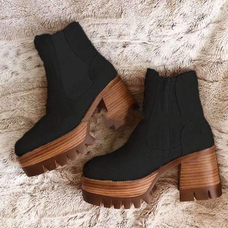 Chunky Heel Boots