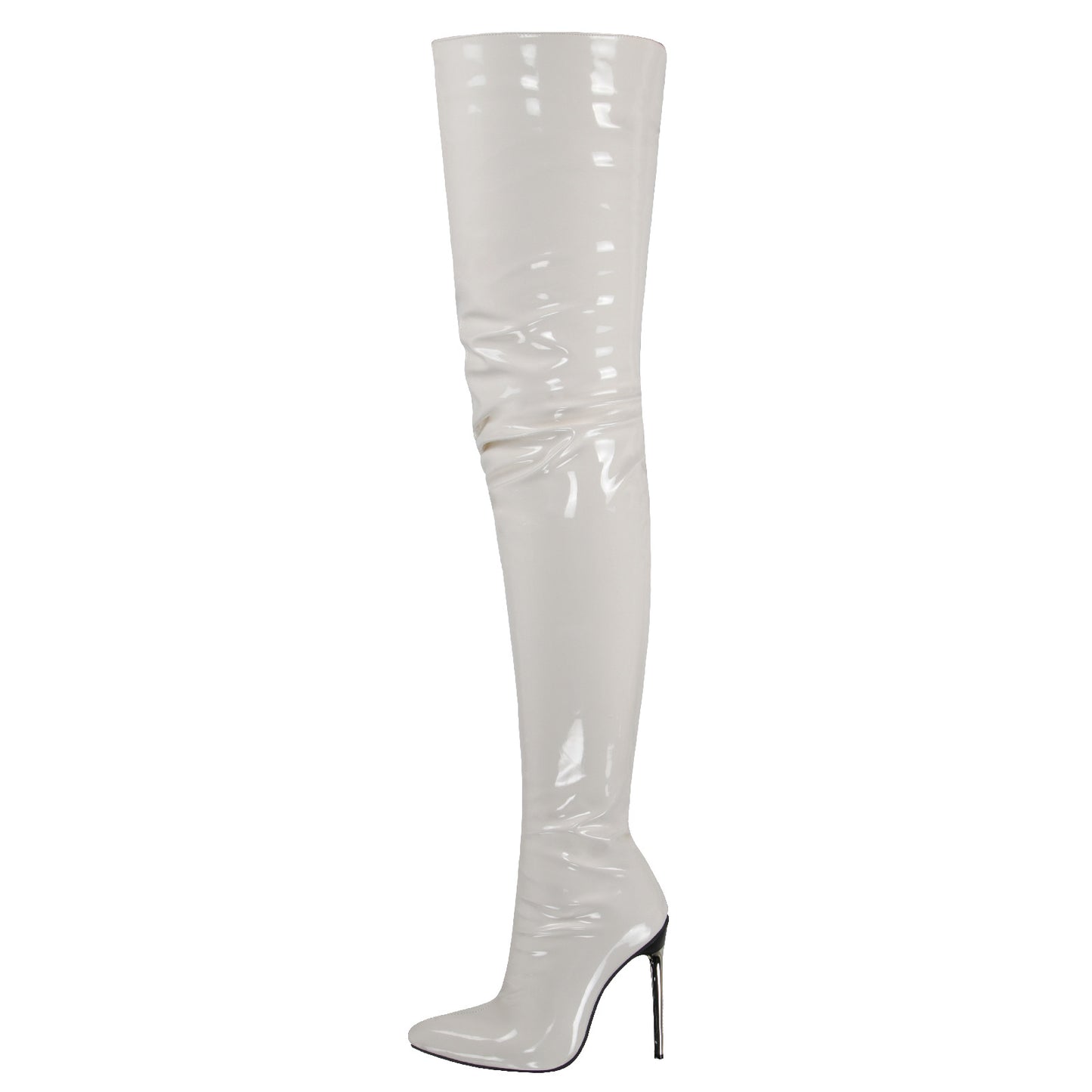 Over The Knee Patent Leather Stiletto Boots