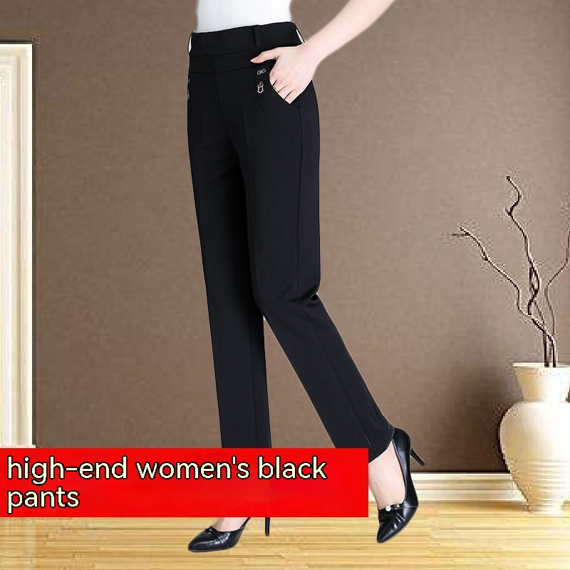 Straight High Waist Trousers