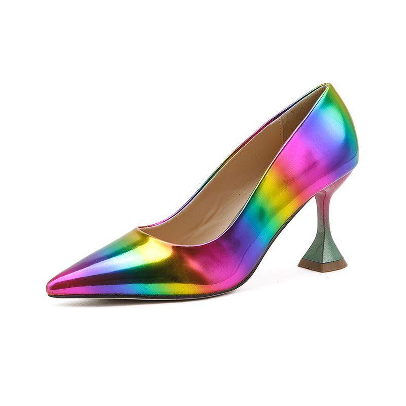 Rainbow Pointed Heels