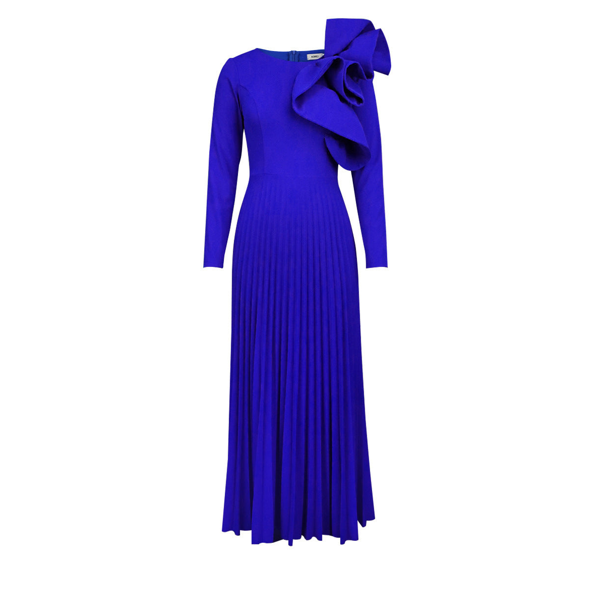 Long-sleeved Pleated Dress