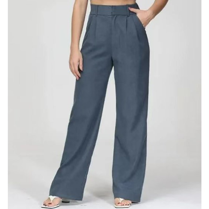 Casual Hundred High Waist Wide Leg Pants