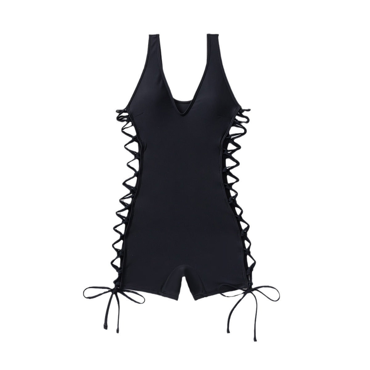 One-piece Hollow Mesh Design Swimsuit