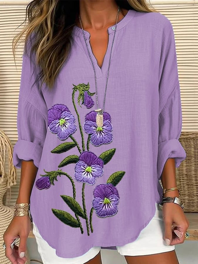 Loose Long-sleeved Blouse