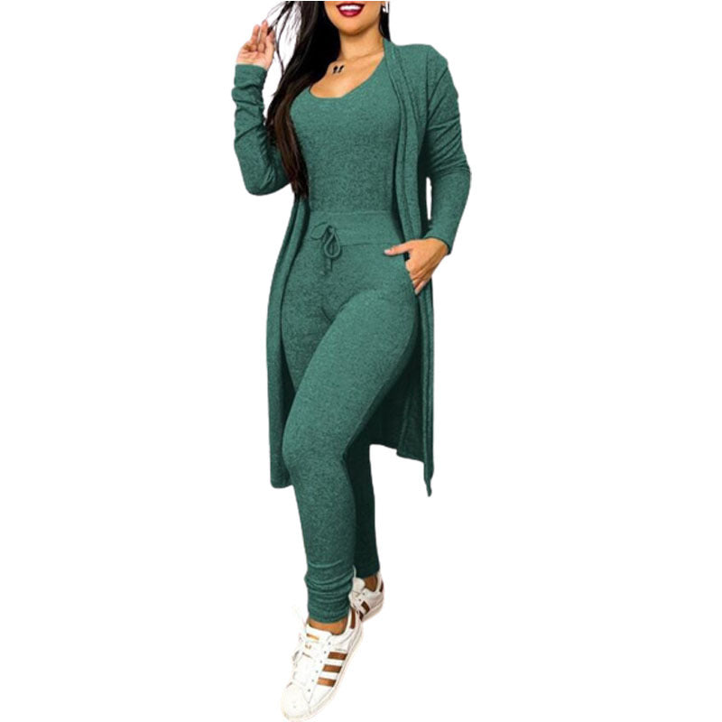 Jumpsuit And Cardigan Set