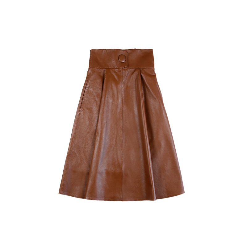 High Waist Slim Mid-length Skirt