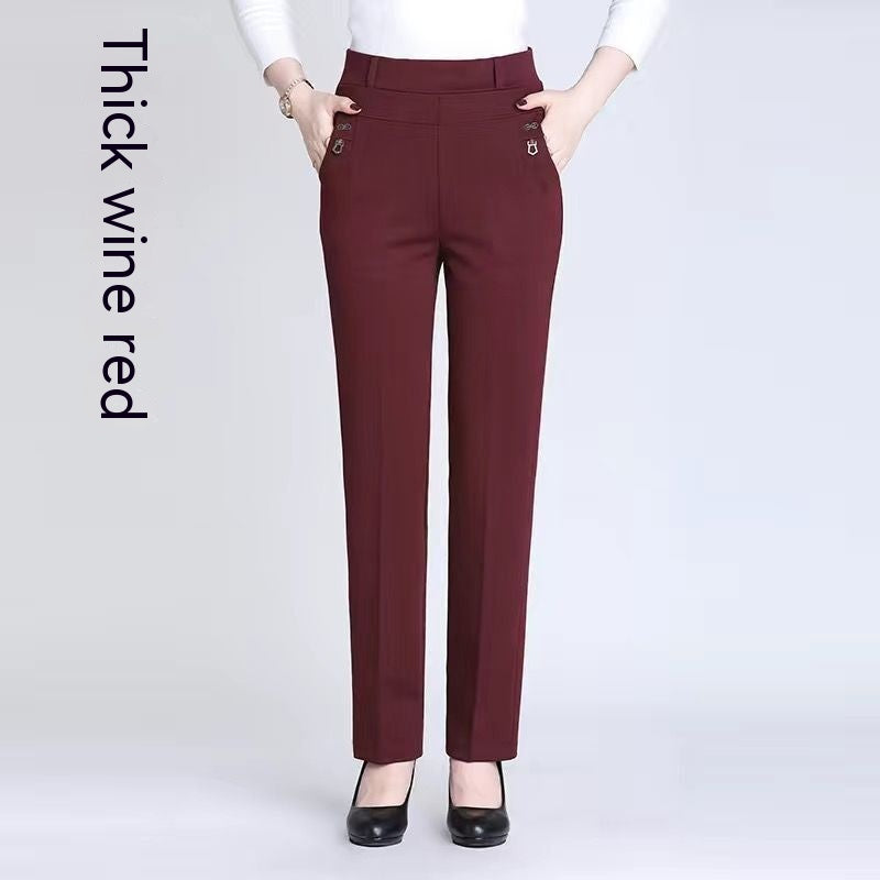 Straight High Waist Trousers