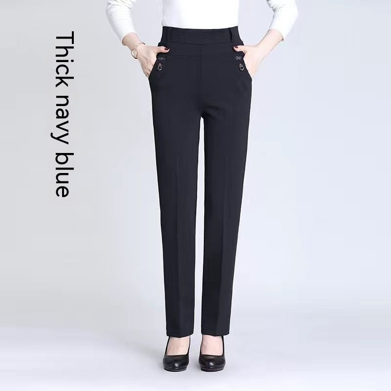 Straight High Waist Trousers