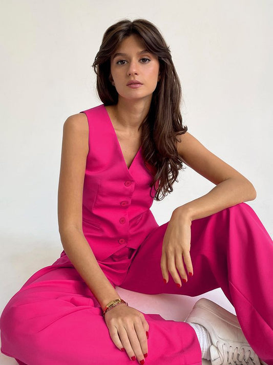 Hot Pink Two-piece Suit