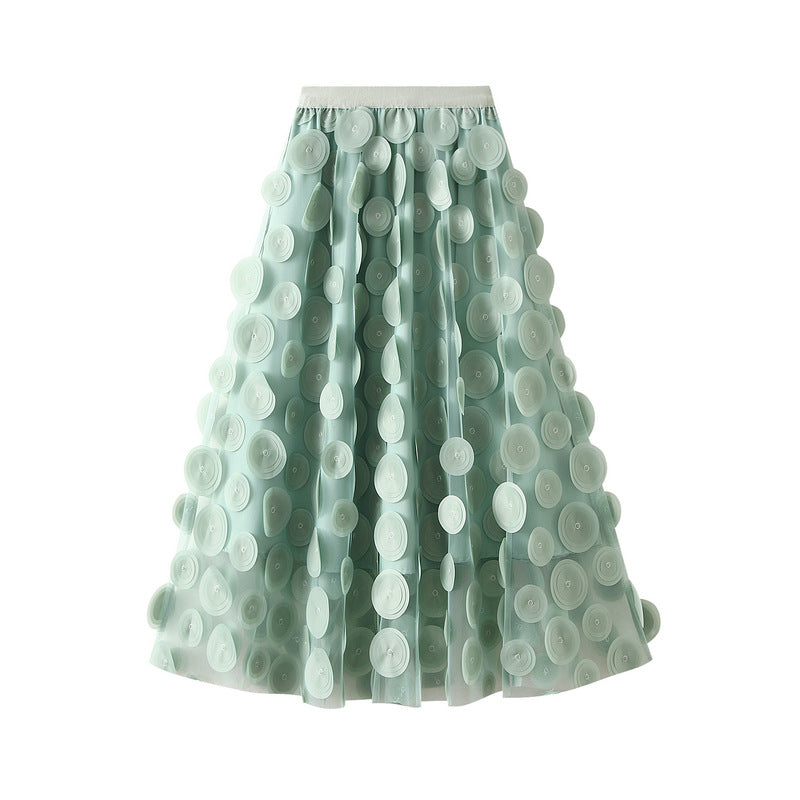 Polka Dot Mesh Skirt