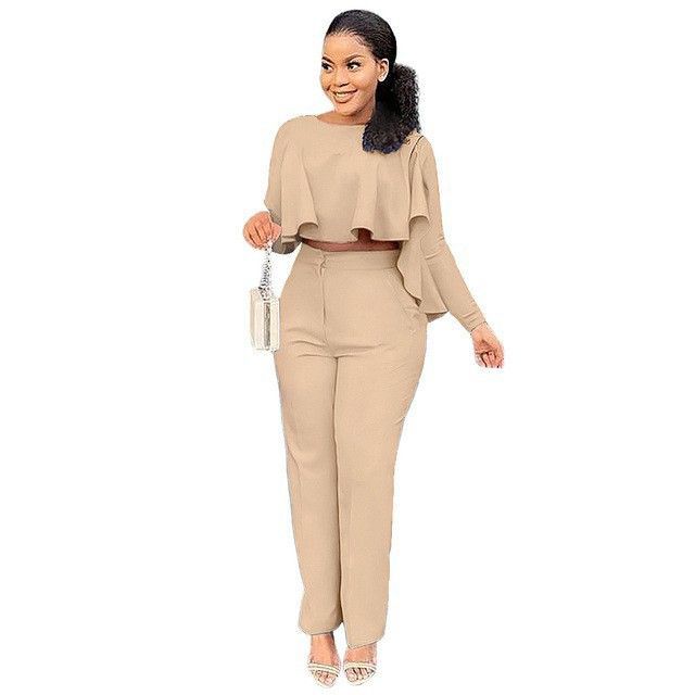 Long Sleeve High Waist Two-piece Set